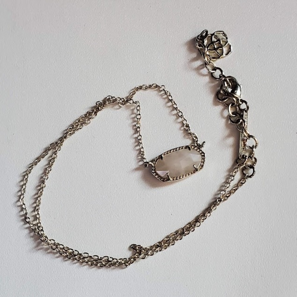 Kendra Scott Elisa Necklace Mother of Pearl in Gold Plate Everyday Dainty